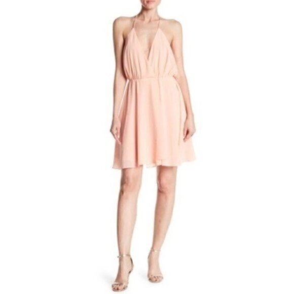 Haute Hippie Dress M NWT Wrap Harmony Magnolia Pink Cocktail Dressy Party Event - Picture 5 of 12